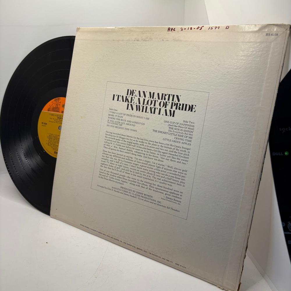 Dean Martin I Take A Lot Of Pride In What I Am Vinyl Record LP Reprise Records - Picture 2 of 2